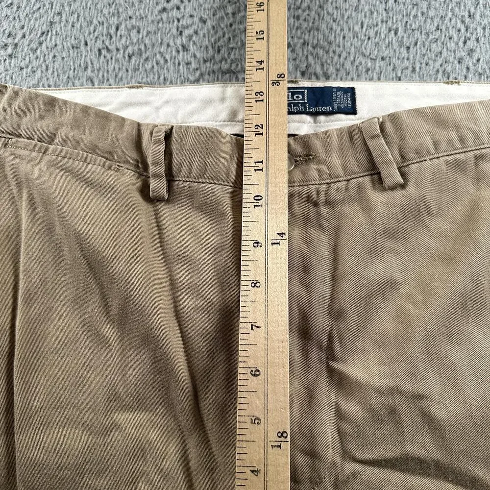 Vtg Polo Ralph Lauren Pants Mens 36x34(36x30 Fit) Chino Straight Leg Beige 90's